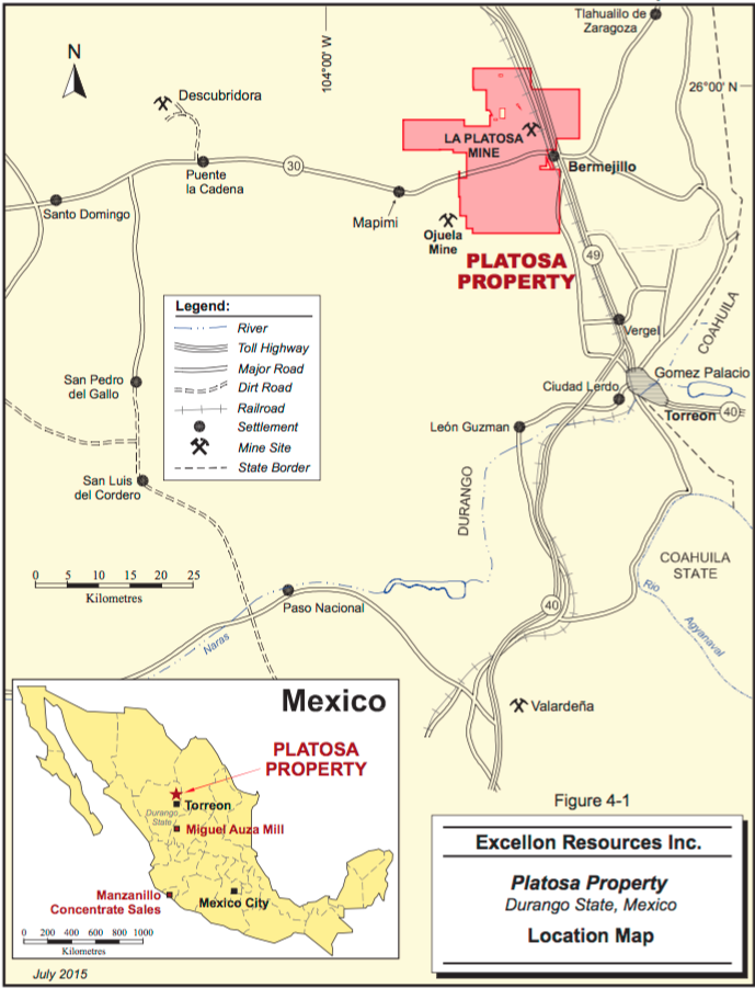 La Platosa Property Map